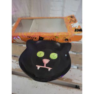 Vintage May cat Halloween plate‎ field sweet spot trinket candy 2005